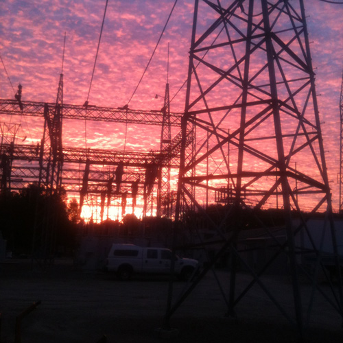 Substation sunset